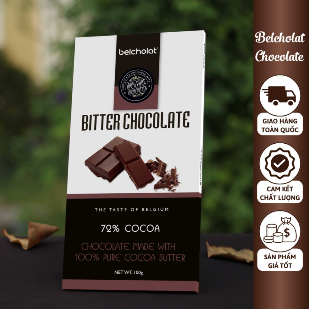 ダークチョコレートバー カカオ72% 100g Belcholat