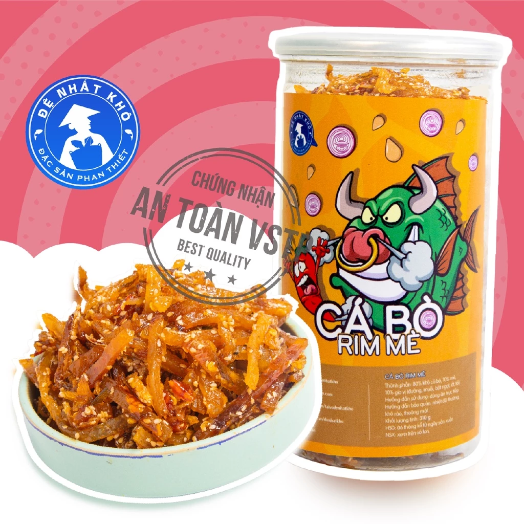 「デーニャット・コー」ファンティエット名物！ごま香る味付けカブトウオの干物 300g [AV13] - 美味しいおつまみ