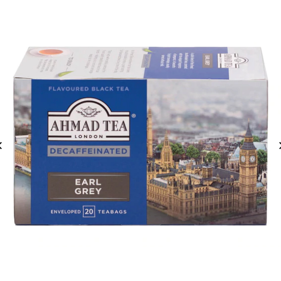 紅茶 アールグレイ カフェインレス ティーバッグ 20袋(40g) Ahmad Natural Benefit