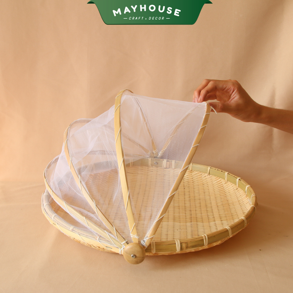 竹&籐製のテーブルケージ カゴ 食品保存 MAYHOUSE CRAFT&DECOR