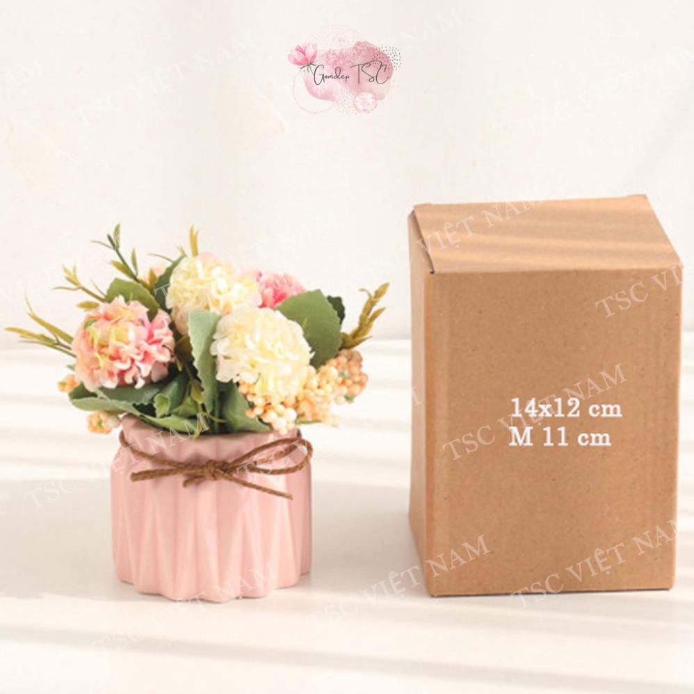 バッチャン焼き(陶器) の花瓶 高さ14cm パステルカラーのフラワーポット