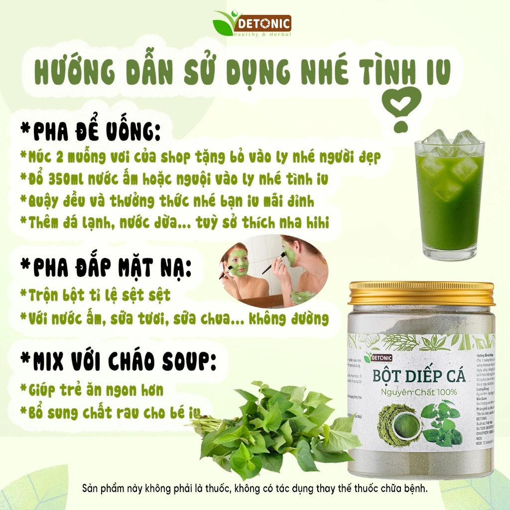 DETONIC ドクダミパウダー 500g 便秘・痔・肝臓デトックス・ホルモンニキビ対策に！天然ハーブの力