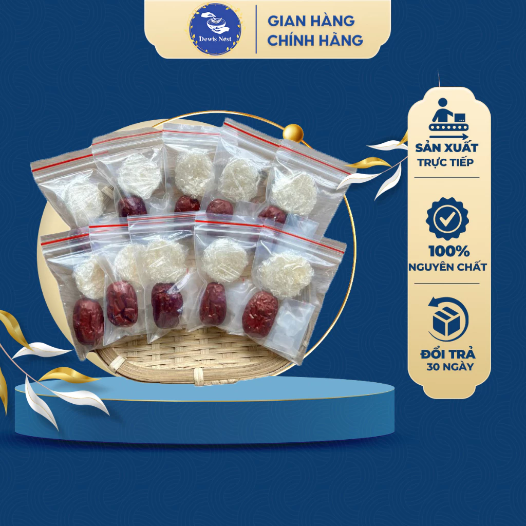 Dewis Nest 100%純粋 ベビー燕の巣 ヘチマ繊維タイプ ポーション (1.2-1.3g/個) - 消化促進＆免疫力向上 10個/15個セット