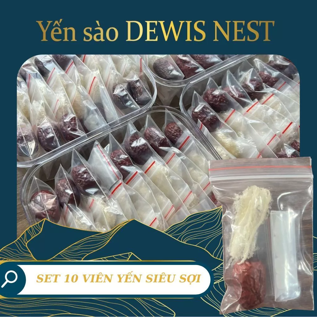Dewis Nest 100% 純粋 超繊維 精製燕の巣 1.3g x 10/15個パック - 免疫力向上・簡単調理