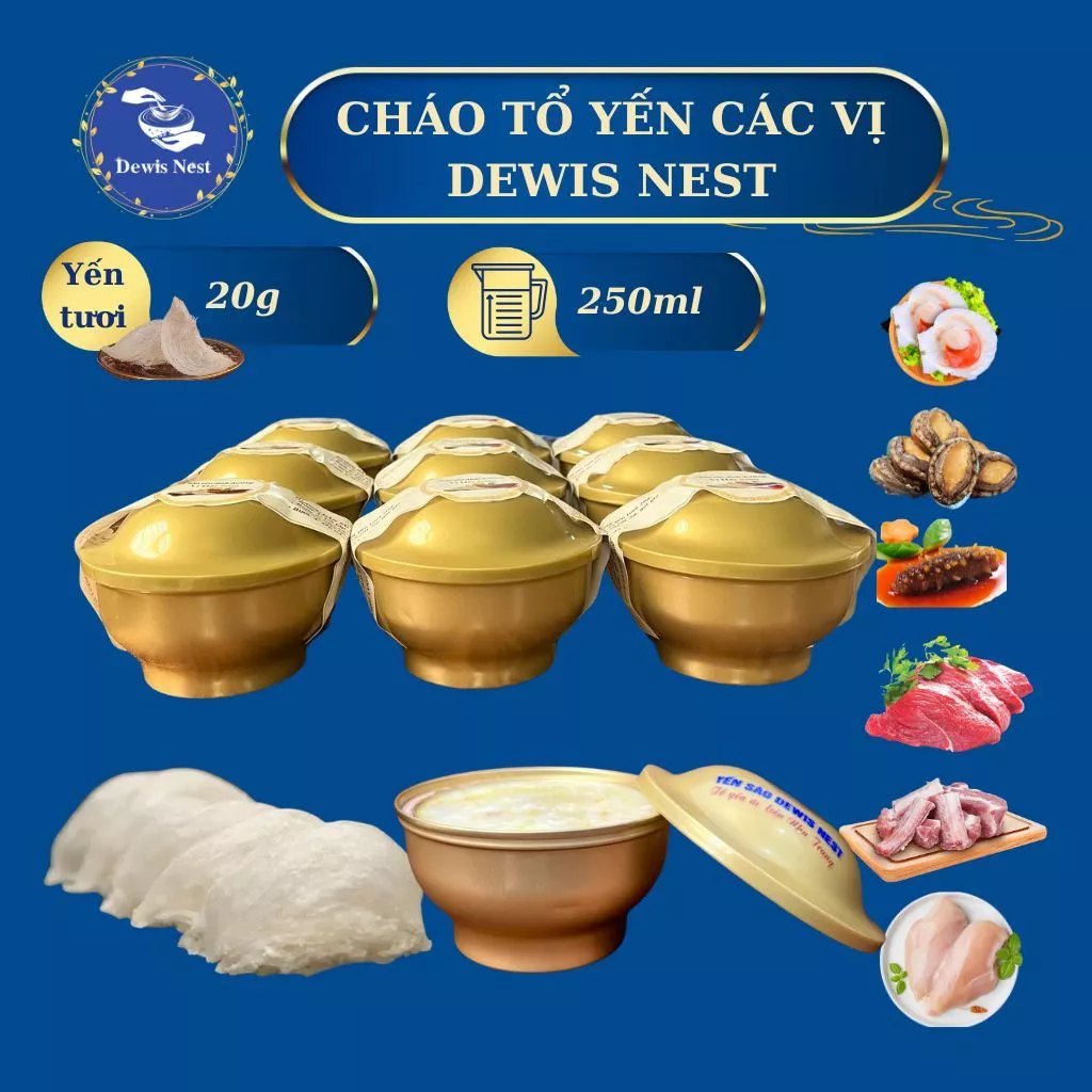 【10食セット】Dewis Nest フリーズドライ燕の巣栄養おかゆ 100%天然 無添加 高品質 インスタント