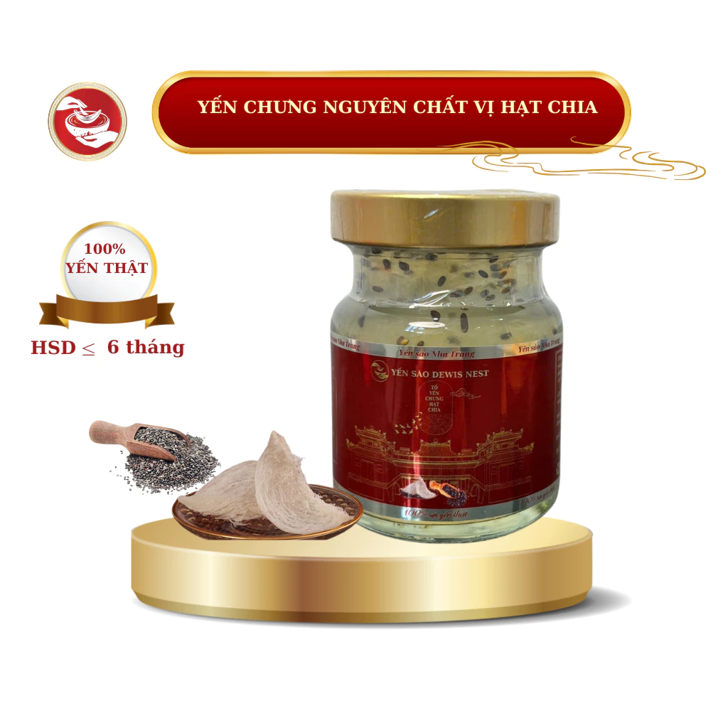 Dewis Nest 最高級チアシード入り燕の巣ドリンク 70ml - 純粋・本物の燕の巣繊維使用