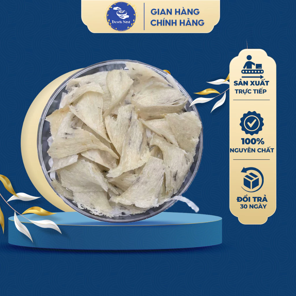 デウィスネスト 原形燕の巣の足 25g, 50g, 100g | 100%純粋、羽が少なく、香り高く、サクサクもちもち、膨らむ