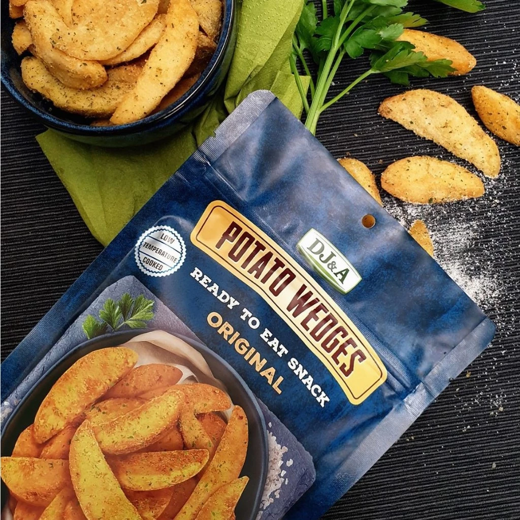 DJ&A 低脂肪ポテトウェッジ 伝統風味 100g【ヴィーガン・ダイエット向けヘルシースナック】
