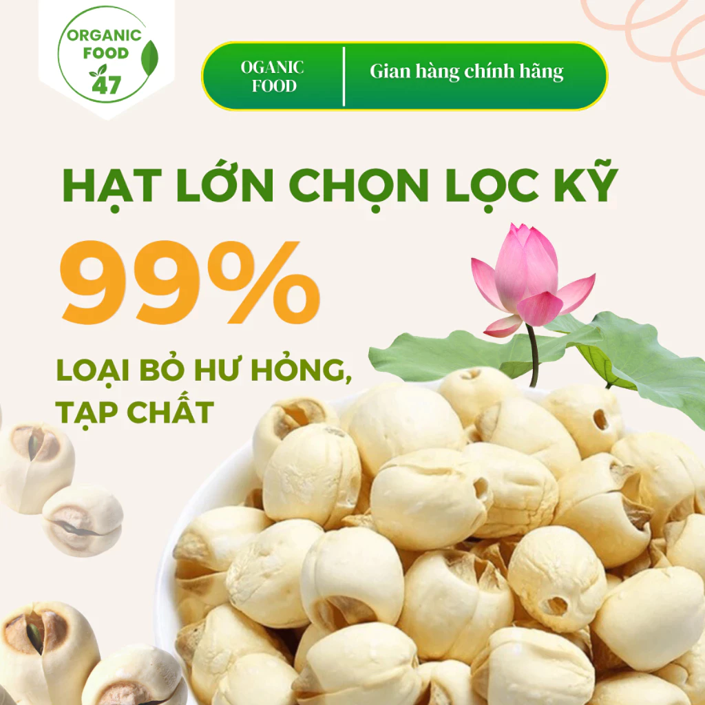 ドンタップ産特級乾燥ハスの実 250g | オーガニック・無漂白・高品質で料理に万能