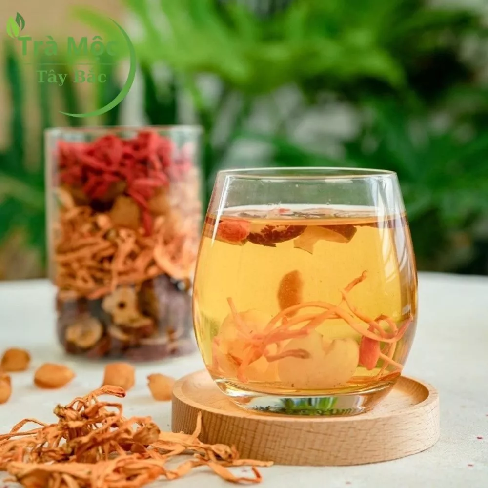 東洋四宝薬草茶 (冬虫夏草、なつめ、竜眼、クコの実配合) - 美肌・安眠・滋養強壮・アンチエイジングブレンド