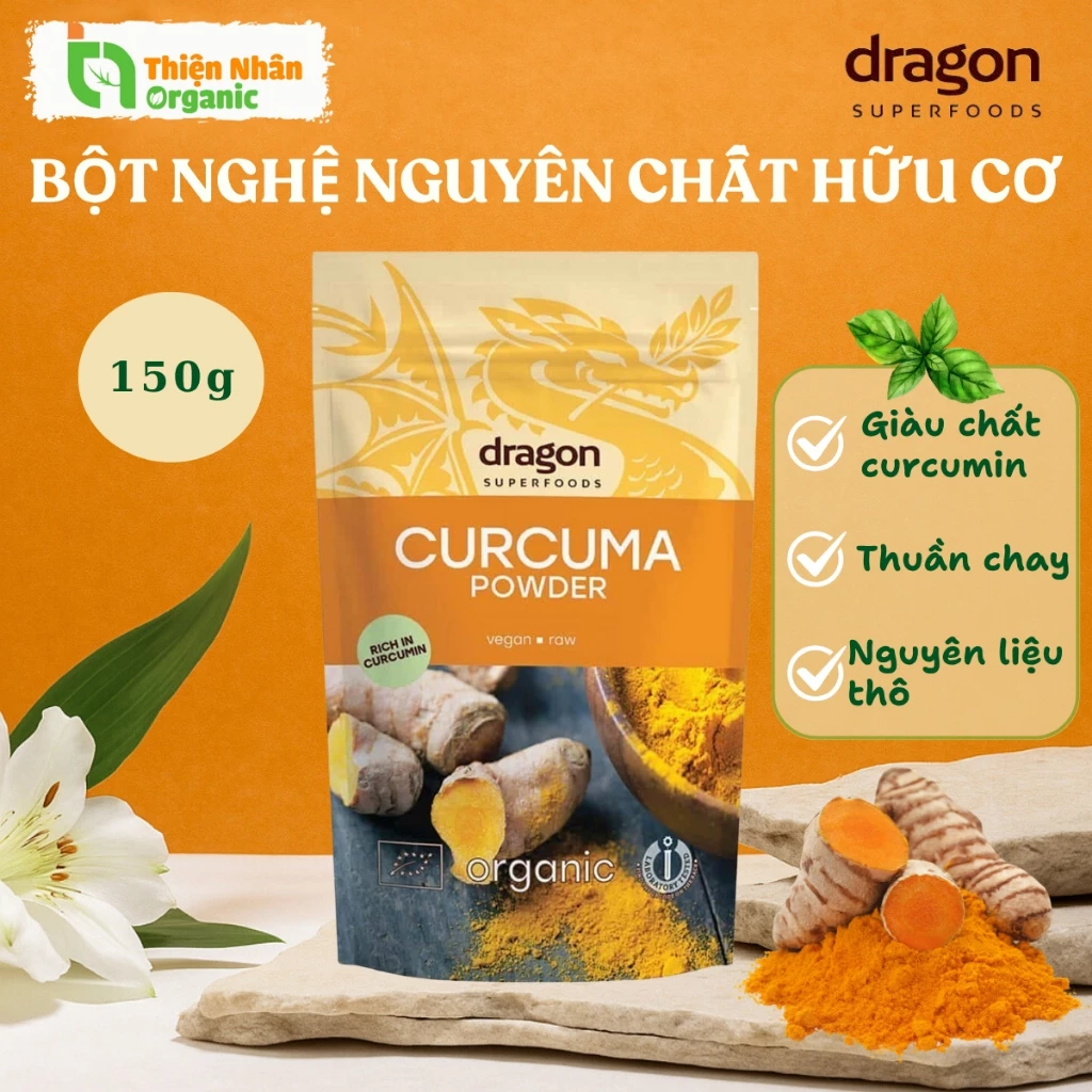 ドラゴンスーパーフーズ オーガニックウコンパウダー 150g - 純粋ターメリックパウダー