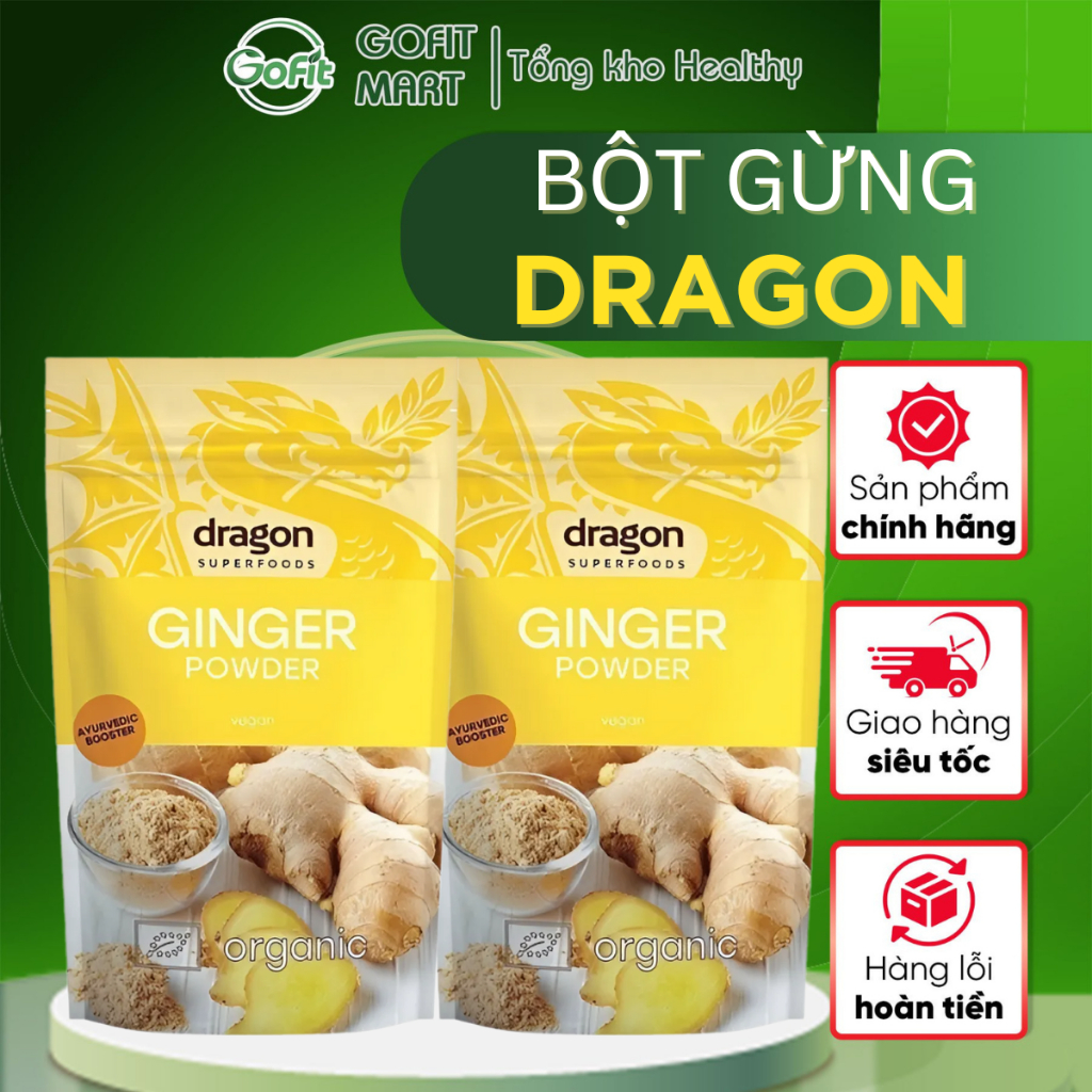 Dragon Superfoods オーガニック ジンジャーパウダー 健康サポート 200g Dragon Superfoods