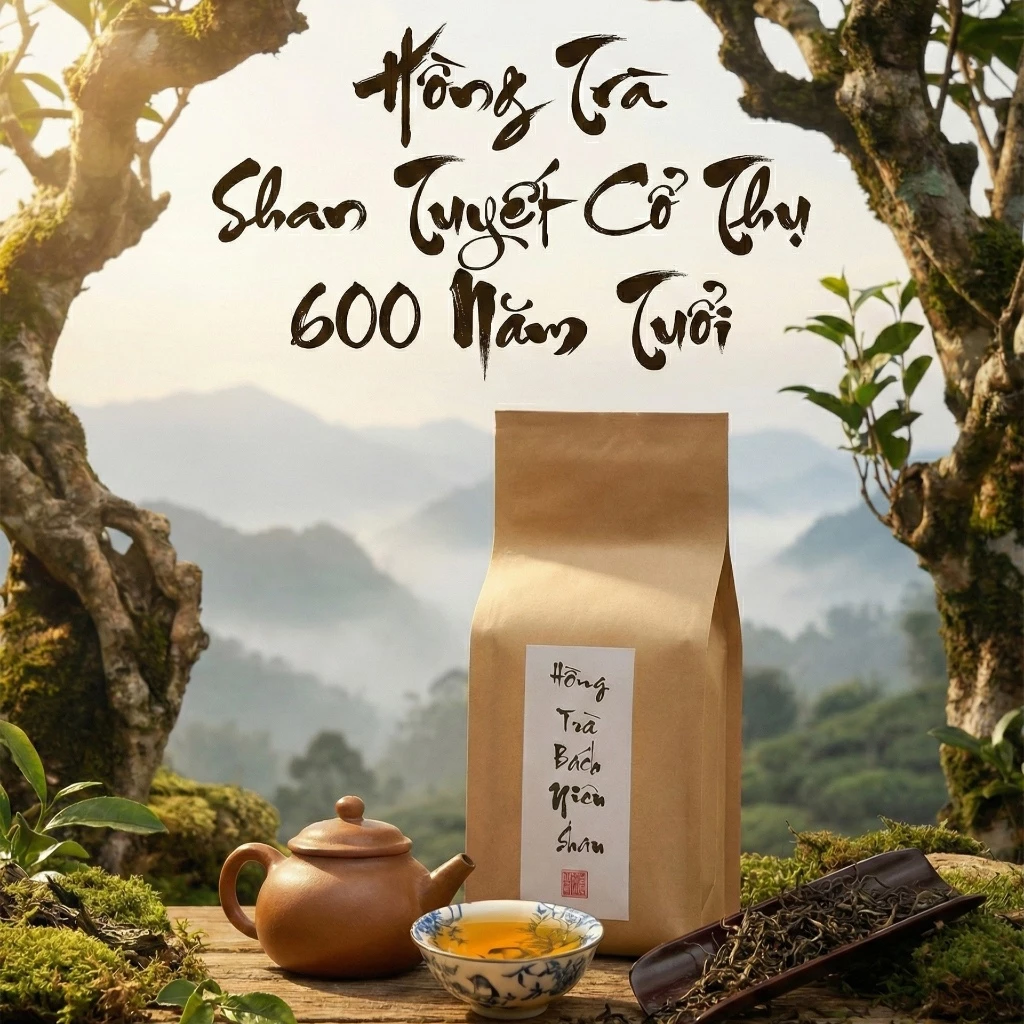 【至高の逸品】エコファーム 600年樹齢シャン雪古樹紅茶 (紅老茶) タイコンリン産 200g