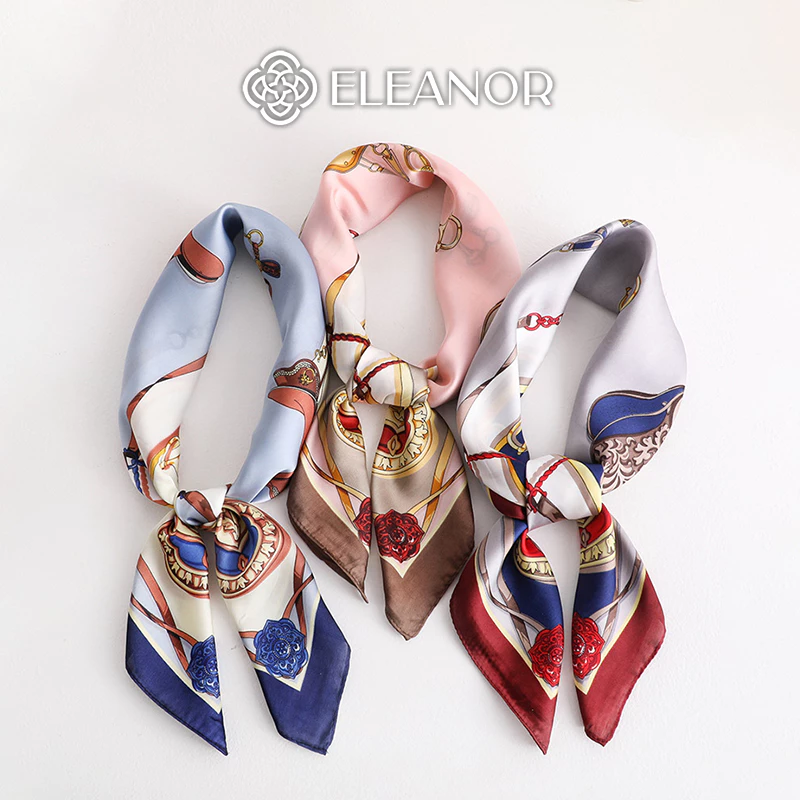 Eleanor Accessories 70x70cm シルクスカーフ バンダナ ターバン ファッション小物 モデル6914