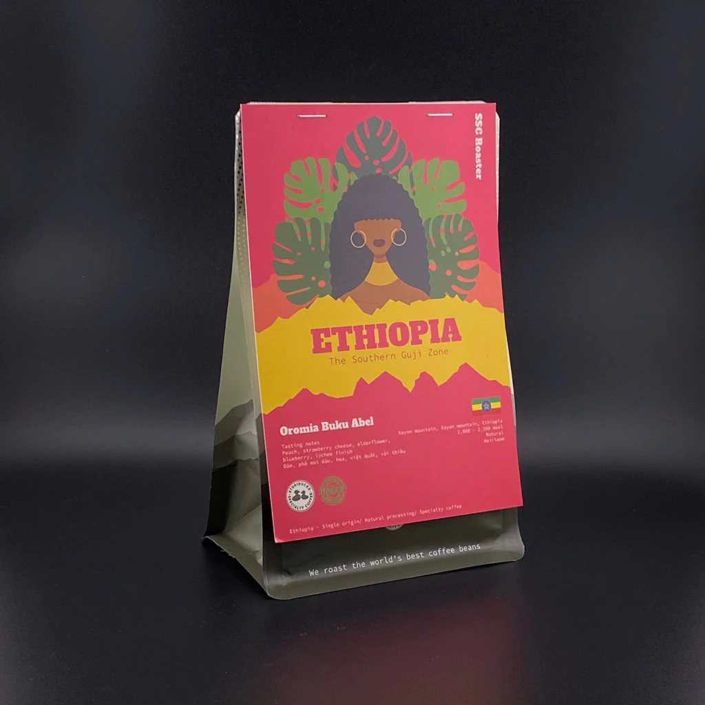 エチオピア産 オロミア・ブクアベル G1 ヘアルーム種 ナチュラル スペシャルティコーヒー 粉 (フィン用) 250g - Stupiducks