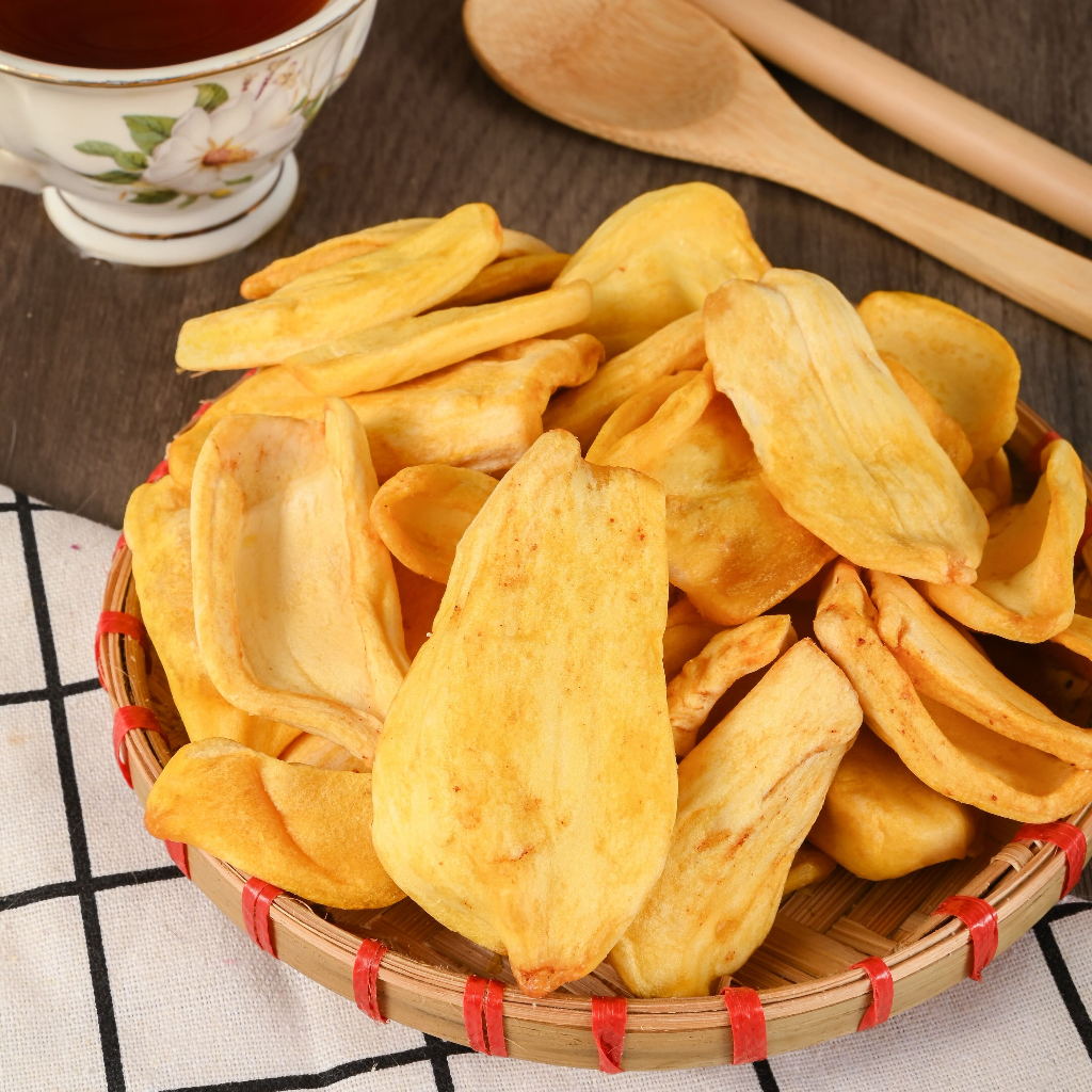 輸出基準無糖天然乾燥ジャックフルーツ - グリーンチップス - 500g 袋