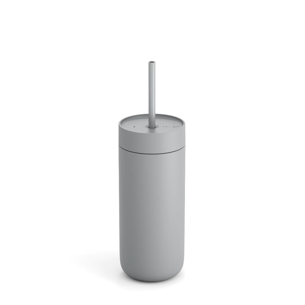 Fellow Carter Cold Tumbler 475ml/16oz マットグレー 保冷タンブラー 陶器加工 ストロー付き