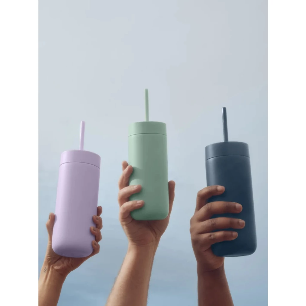 Fellow Carter Cold タンブラー 475ml/16oz | ミントチップ - セラミック加工 - ストロー付き