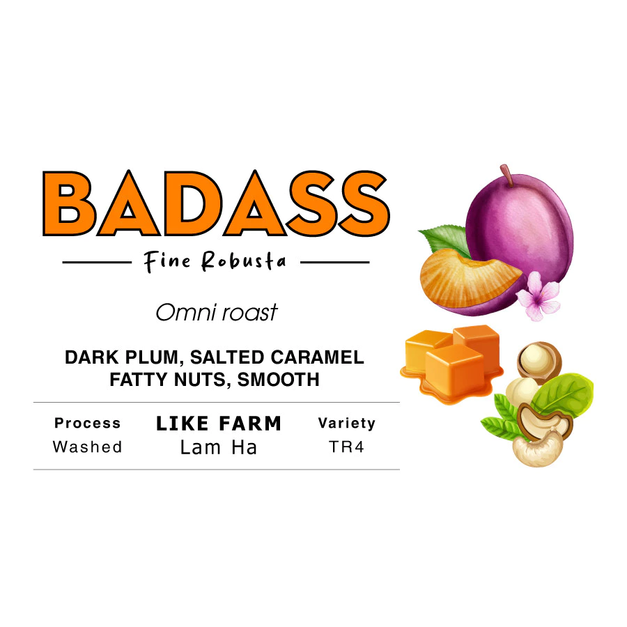 ファインロブスタ スペシャルティコーヒー BADASS FW ライクファーム ラムハ - G.O Cafe Roastery 500g