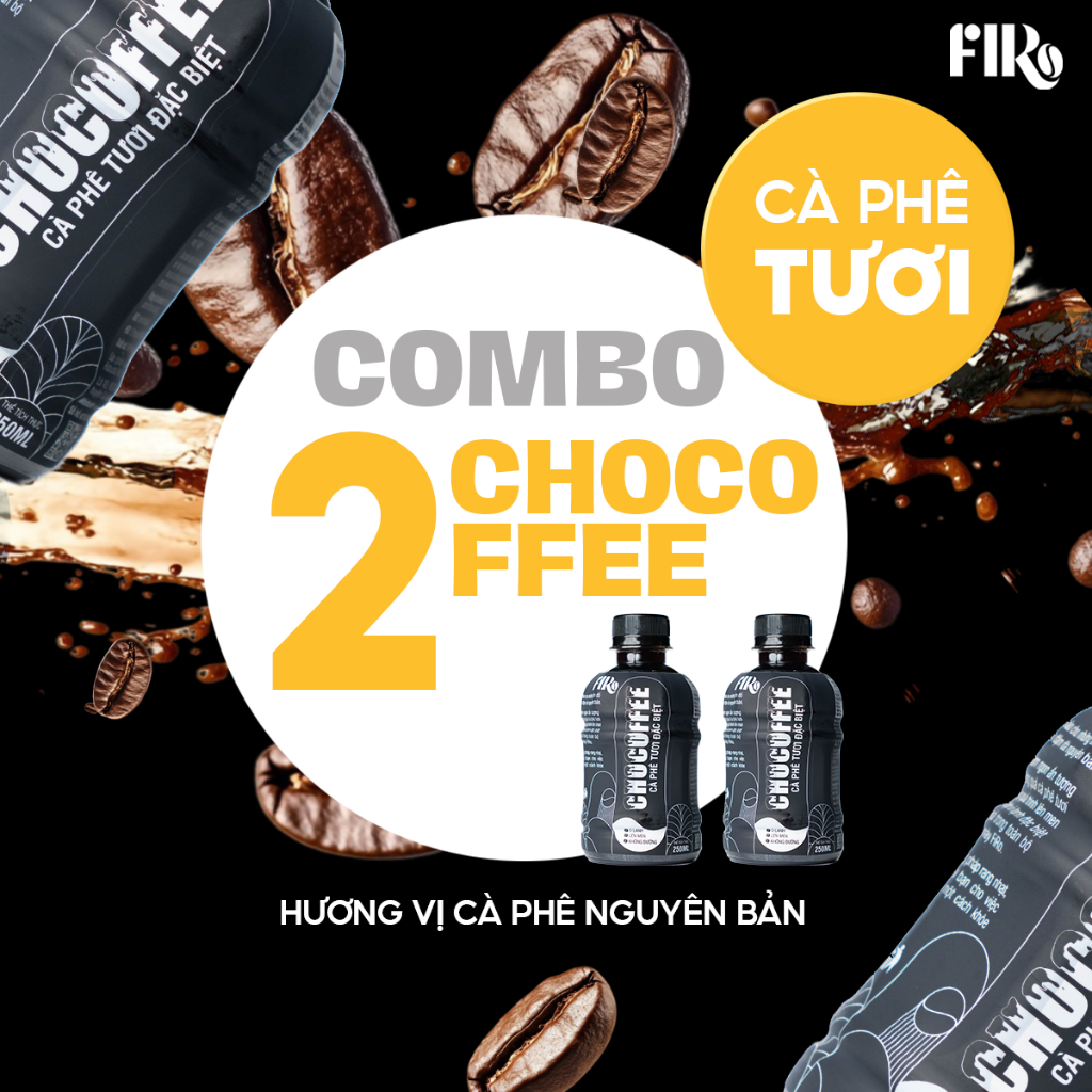FIRO Chocoffee Cold Brew Coffee Original Flavor Ready-to-Drink 250ml x 2 Bottles