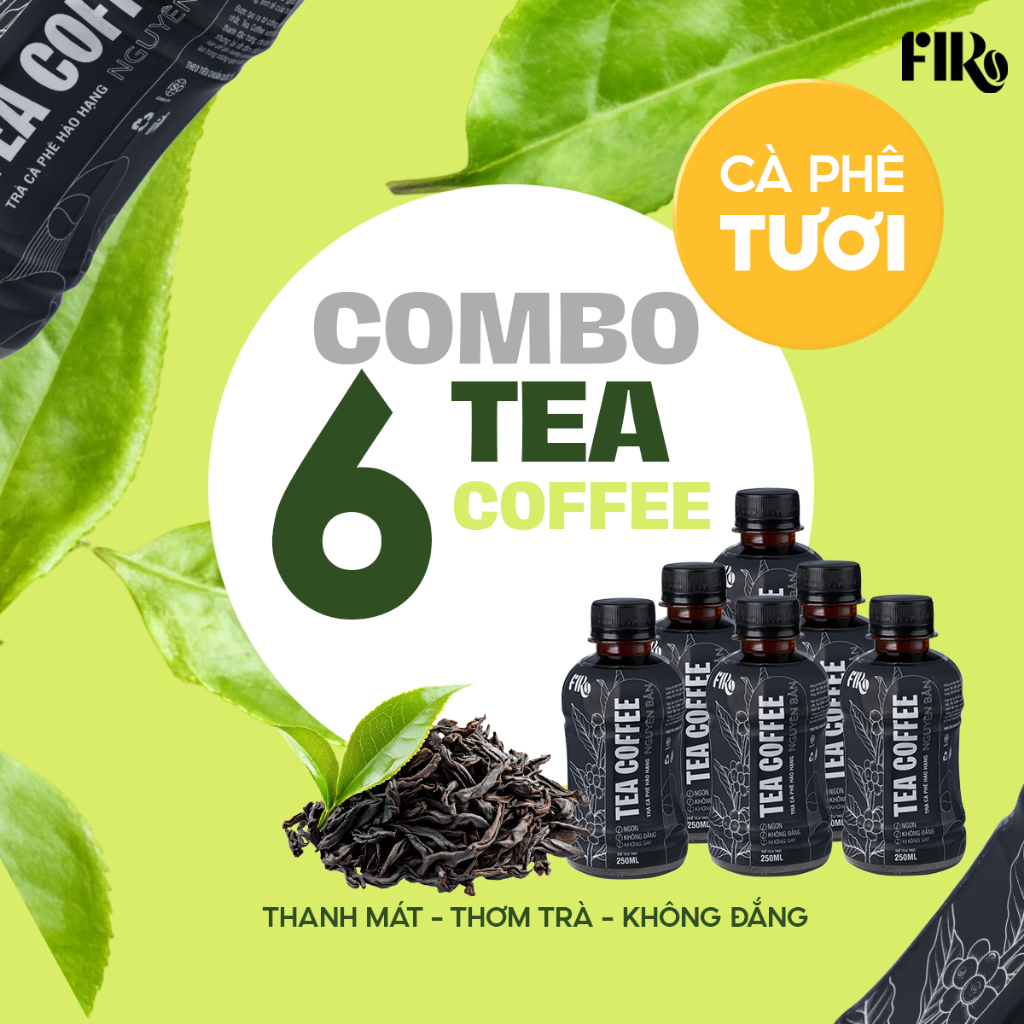 FIRO Tea Coffee Tea Coffee Cold Brew Coffee & Tea 250ml 6 Bottles