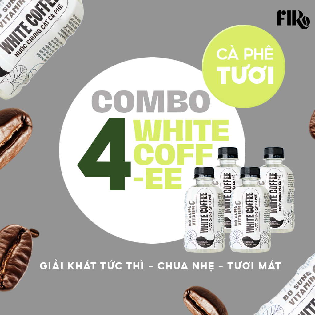 FIRO White Coffee ホワイトコーヒー ビタミンC補給 免疫力アップ 250ml×4本セット FIRO