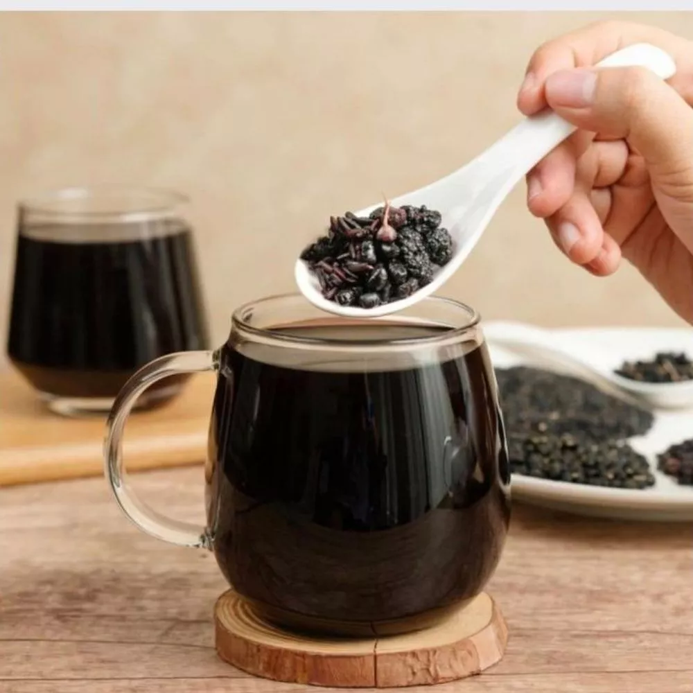 五黒髪艶茶 30包 - 冷凍乾燥ハーブティー 黒髪育成・デトックス・安眠サポート - ティーバッグ