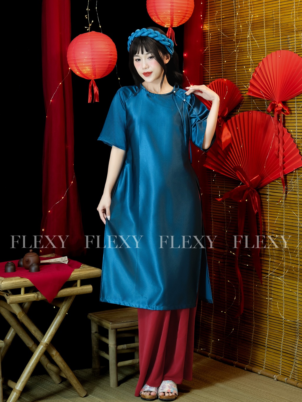 FLEXY H\&D ロングドレス セットアップ シンプルデザイン 100cm FLEXY