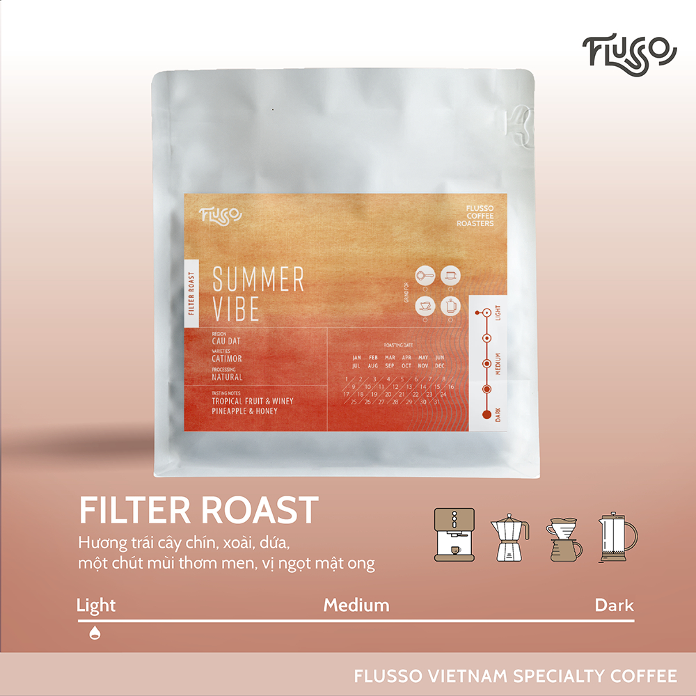 Flusso Summer Vibe Pure Cold Brew Coffee - Cold Brew Cold Brew Coffee、Pour Over 100gr - グラインドドブリューオーバーオーバー