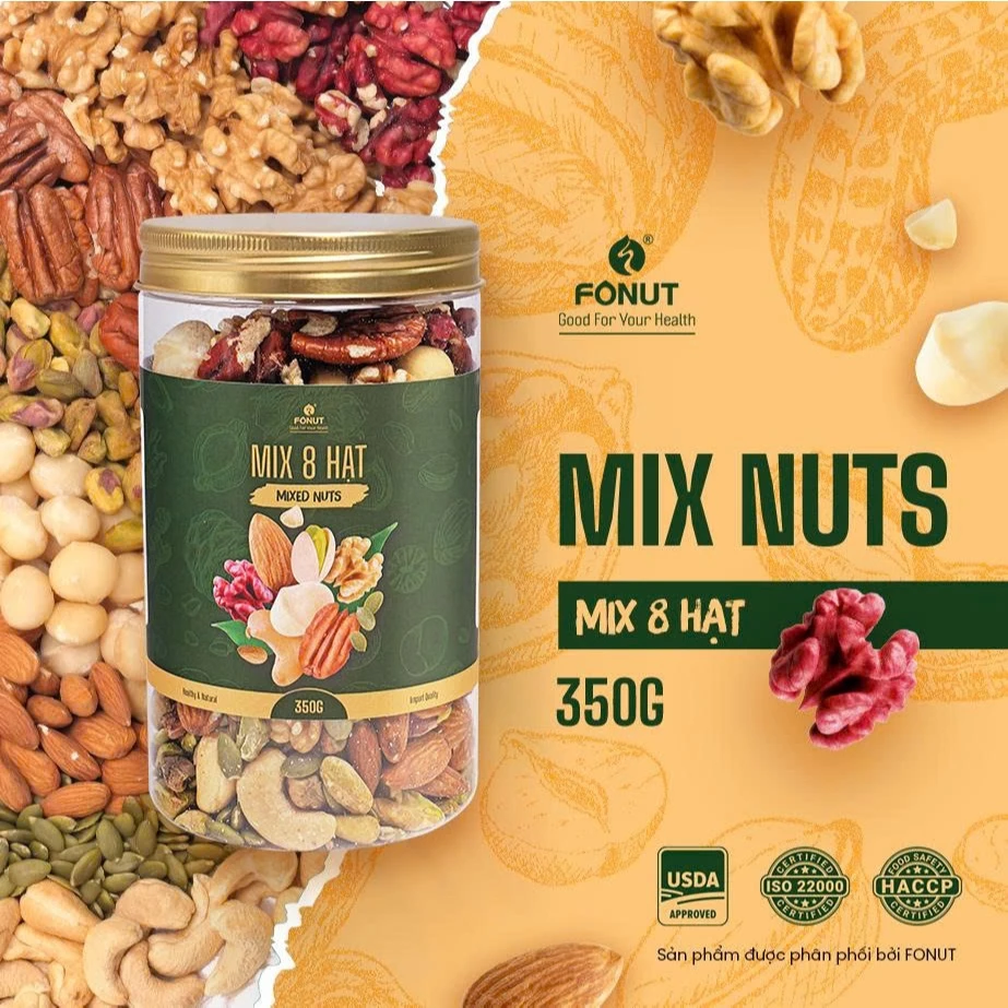 Fonut 8種ミックス栄養ナッツ 350g | 妊婦さん・美容・健康サポートに