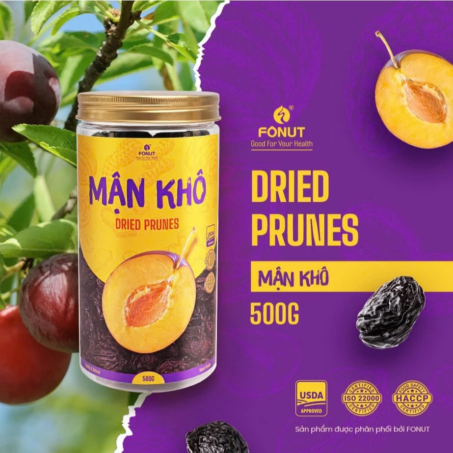 Fonut チリ産やわらかドライプルーン 500g - 妊婦さんにも最適ヘルシースナック