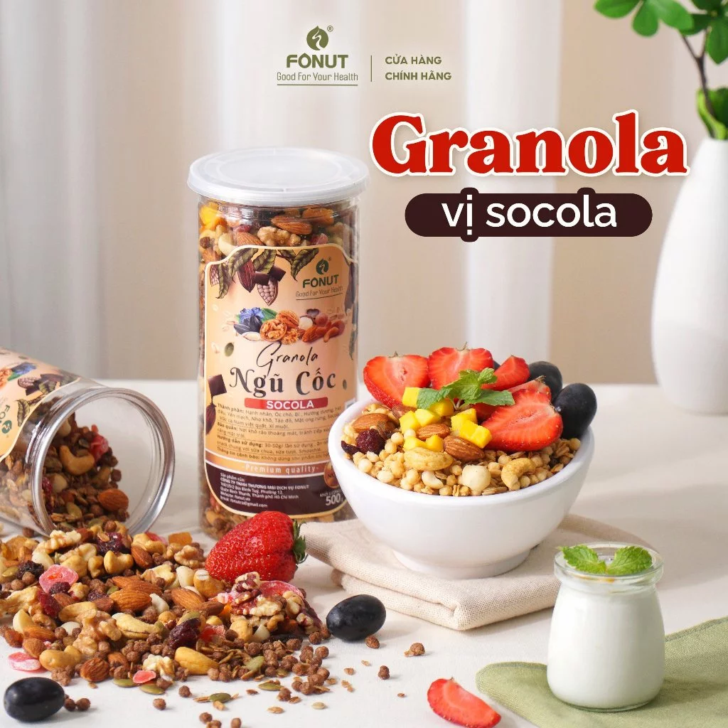 フォナッツ チョコレートグラノーラ 500g - 食べる栄養満点シリアル