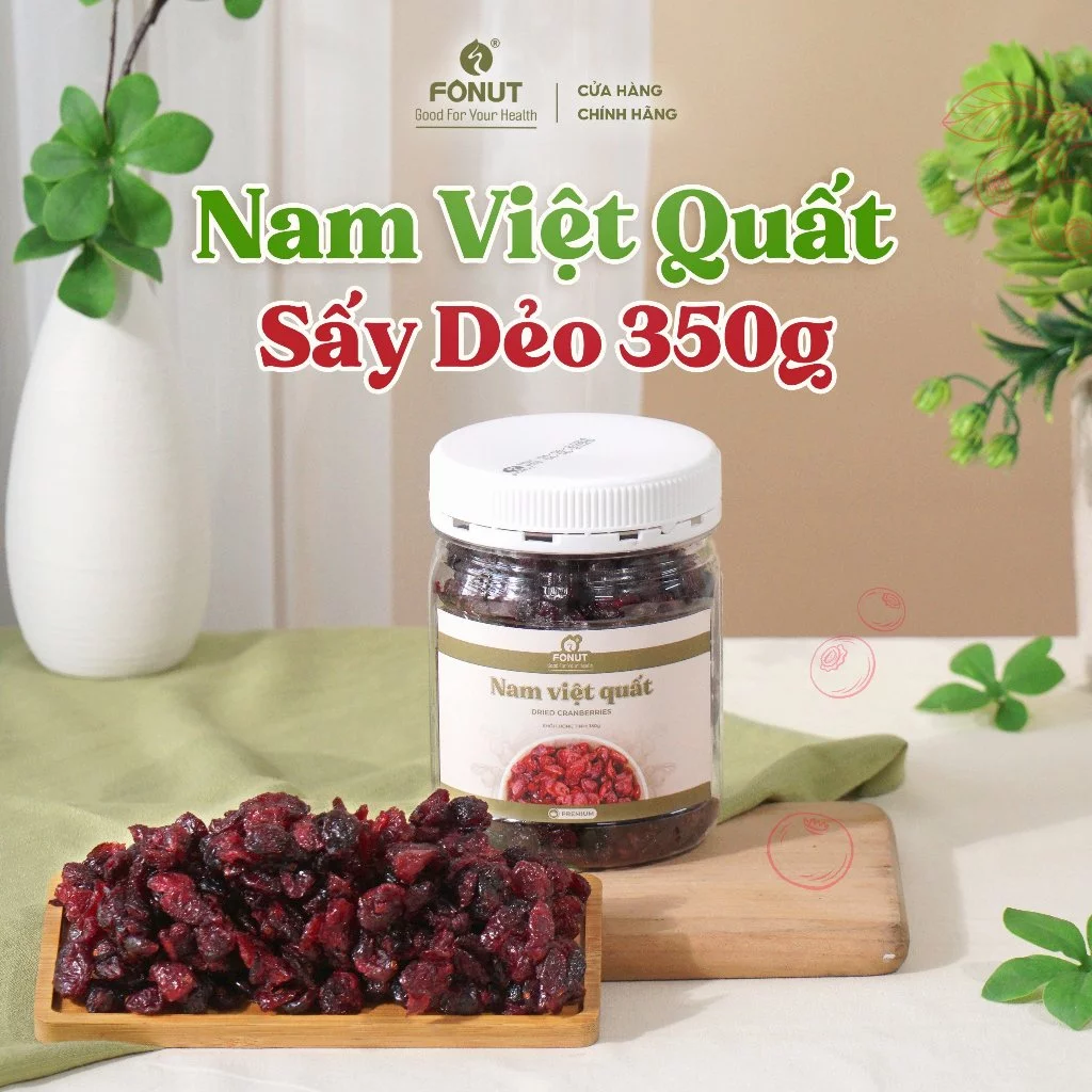 フォナット ドライクランベリー 350g - 天然甘酸っぱい健康おやつ、美容とダイエットにも
