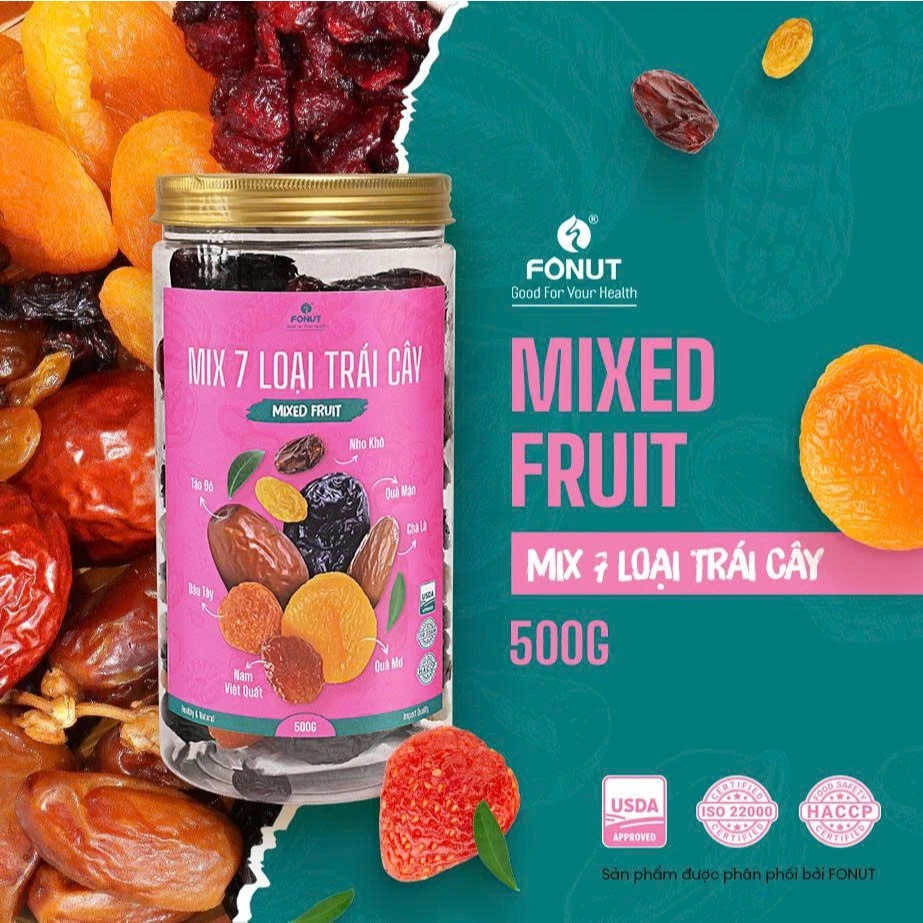 フォナット ミックス7種 ソフトドライフルーツ 500g | 妊婦・ダイエット向け ヘルシー甘酸っぱいおやつ 無添加
