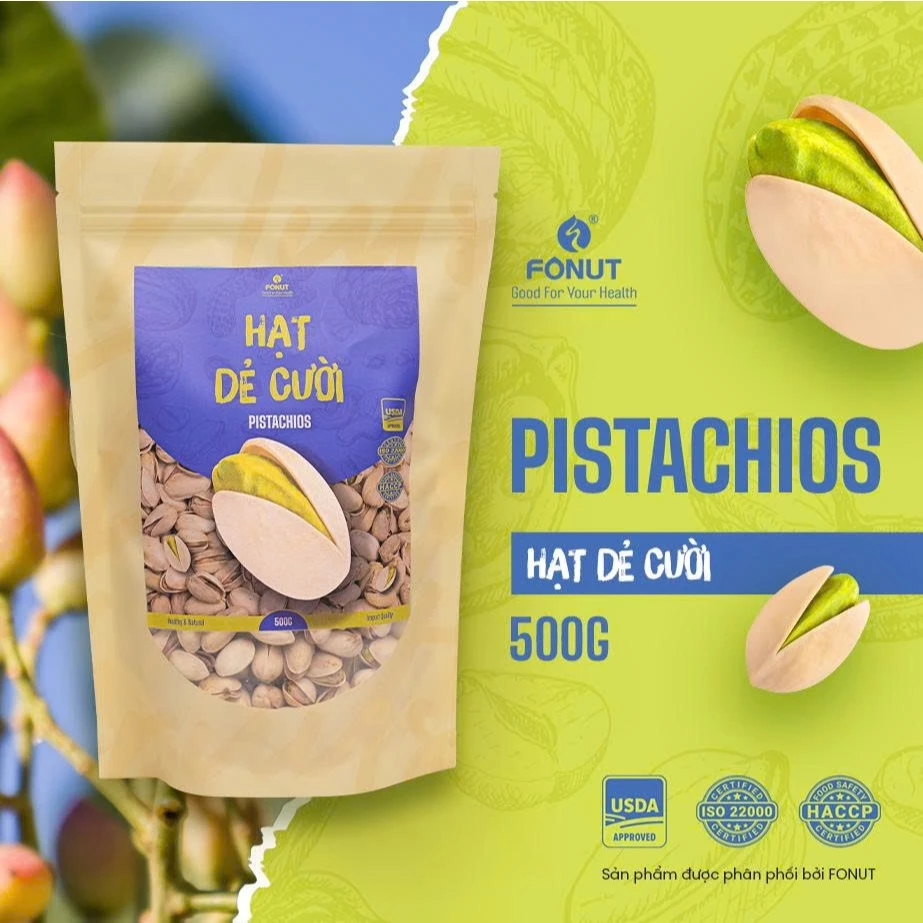 フォナット ピスタチオ 500g アメリカ産 無漂白 栄養豊富 スナック・ナッツミルク用