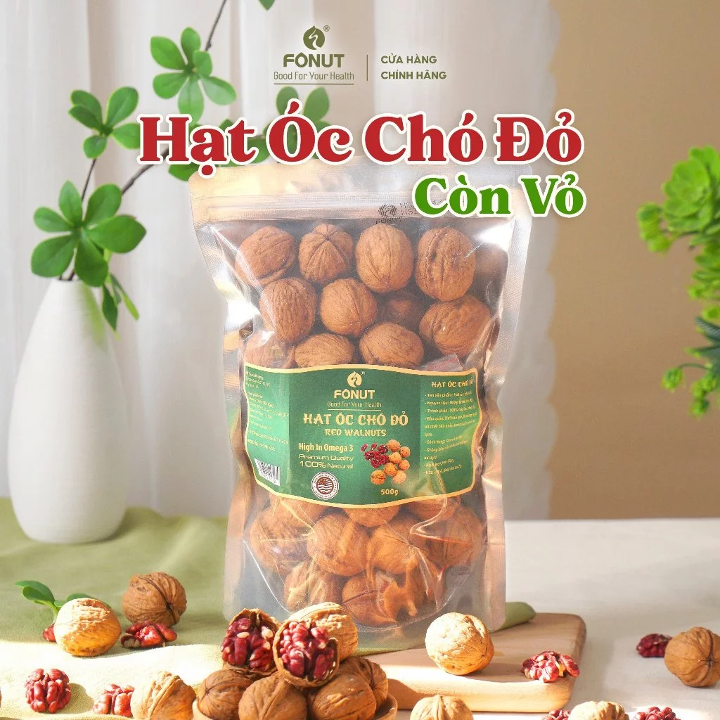 フォナット 赤いクルミ 殻付き 500G アメリカ産 最高級 妊婦向けスーパーフードナッツ