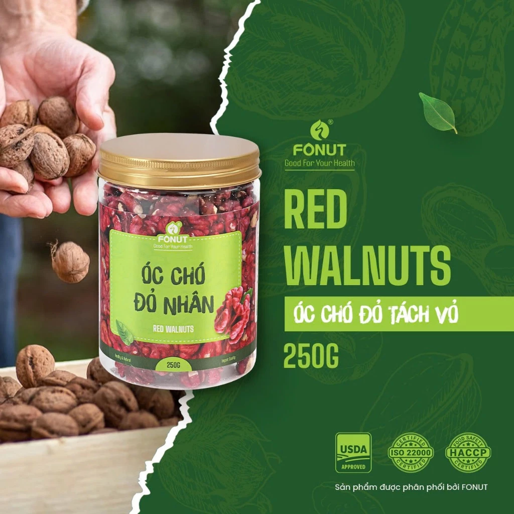 フォナット 最高級 赤クルミ 殻なし 250g アメリカ産 新鮮で美味しい