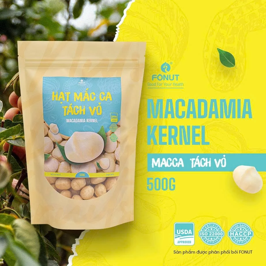 FONUT 殻なしマカダミアナッツ（小粒）500g オーストラリア産 妊娠中・ダイエット・ナッツミルクに最適 栄養豊富