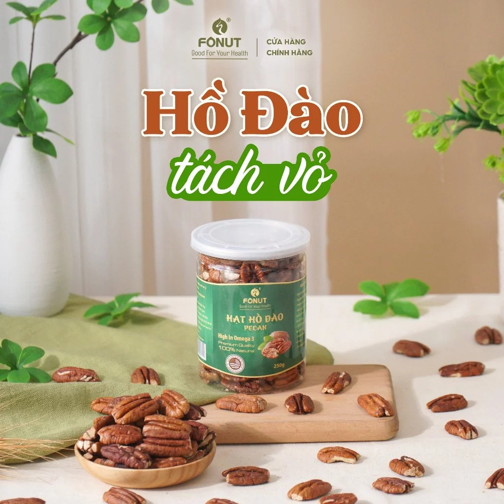 フォナッツ 殻なしピーカンナッツ 250g (アメリカ産) - 妊娠中・ダイエット・製菓に最適