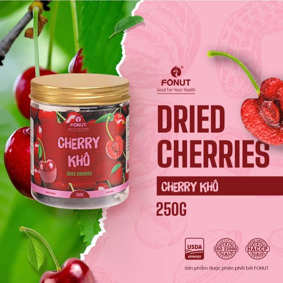 フォナット 完熟ドライチェリー 250g | 砂糖不使用、甘酸っぱい一口おやつ