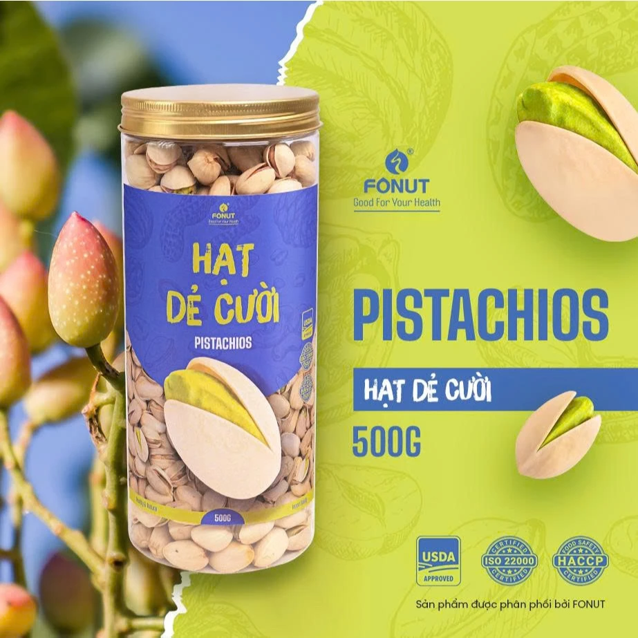 FONUT アメリカ産 無漂白ピスタチオ 500g 大容量ボトル - 栄養満点ミルク・おやつに最適