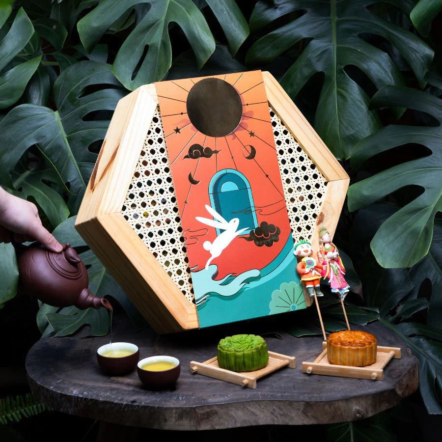 Food Cityベトナム 満月の中秋月餅ギフトセット - 和とモダンを融合した特別な贈り物