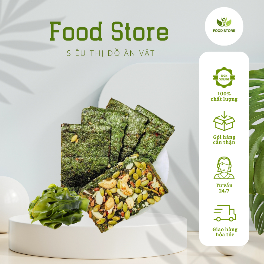 FOODSTORE スピリティー海苔、FOODSTORE ナッツ入り、FOODSTORE 海苔、ナッツ入り、ダイエットをサポート、健康に良い、減量をサポート - 250g