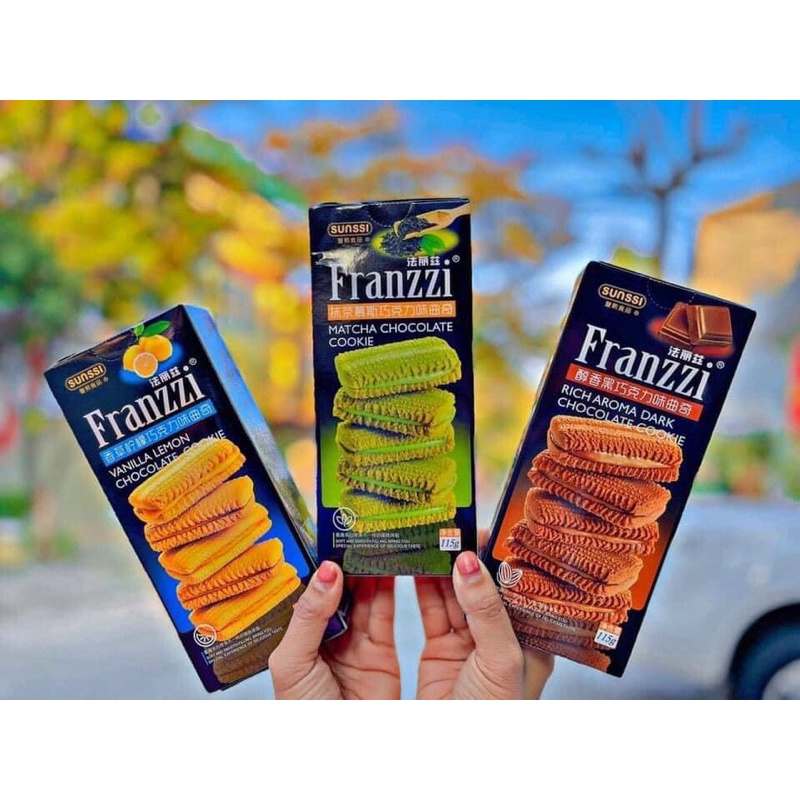 Franzzi アイスクリームビスケット ボックス 115g チョコレート風味