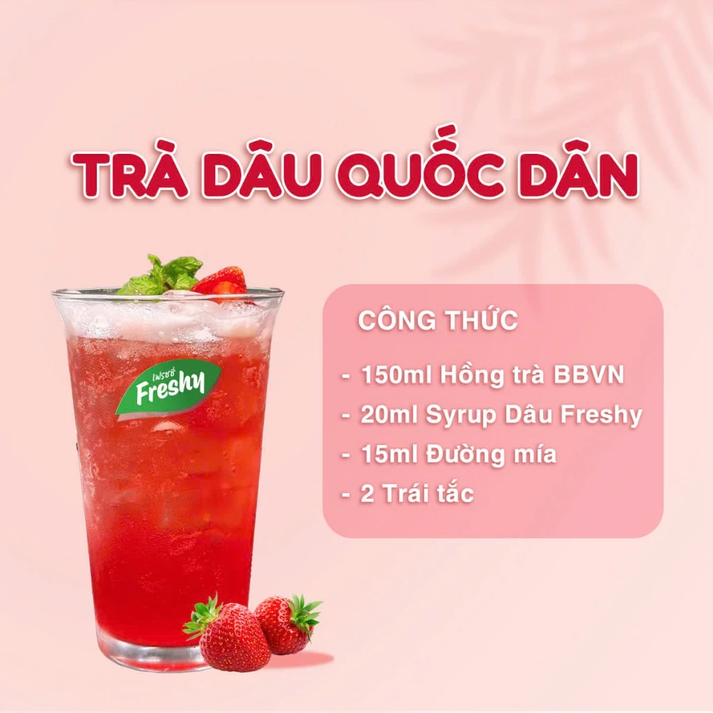 Freshy イチゴフレーバーシロップ（飲料用原料）- 飲料シロップ
