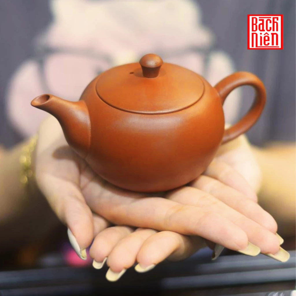 満月 紫砂急須 180ml - ベトナムバッチャン製 百年紫砂茶器 - 高級ベトナム紫砂土使用