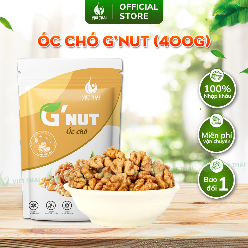 G’Nutアメリカ産殻なし生くるみ400g - ビーガンミルク・健康スナックに - ベトタイオーガニック