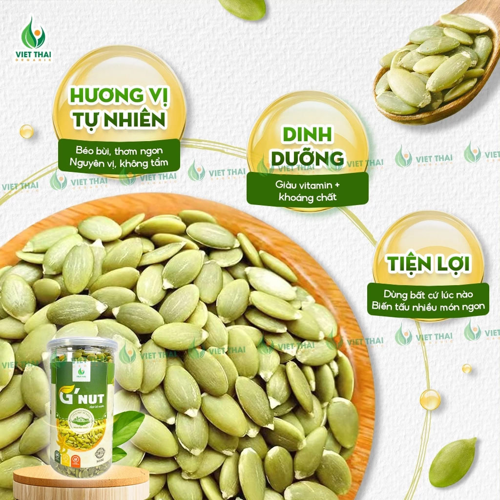 G'Nut 厳選 むき身かぼちゃの種 500g - 丁寧に剥いた、香ばしく濃厚な高品質シード