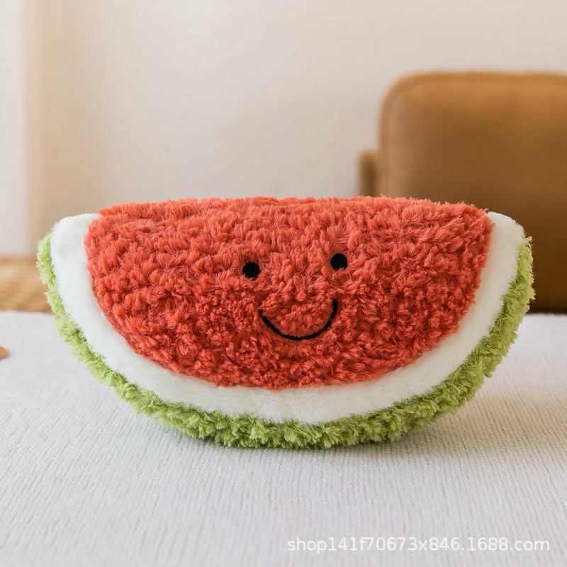 Gấu Bông Rau Củ Cute Size Mini Mềm Lông Xù Hình Quả Dưa Hấu 可愛いミニサイズのふわふわ野菜型ぬいぐるみ