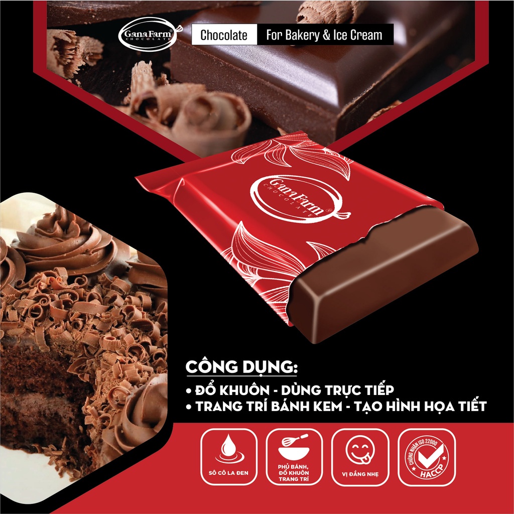 ダークチョコレート ケーキ用 1kg SD333 GANAFARM